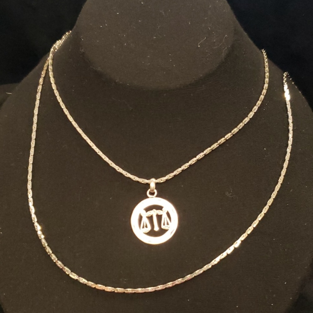 Libra  silver  chain